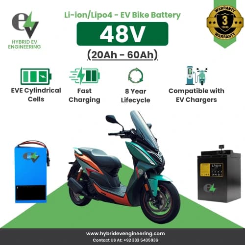 Li-ion / LiFePOâ‚„ EV Bike Battery